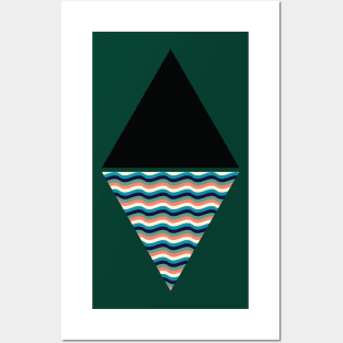 triangle composition, two color design Posters and Art